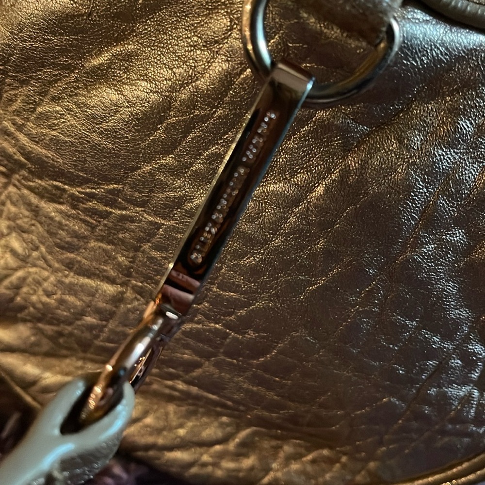 Alexander Wang  Rocco Gold Leather Crossbody Bag Gold Studded Bottom - Picture 11 of 17